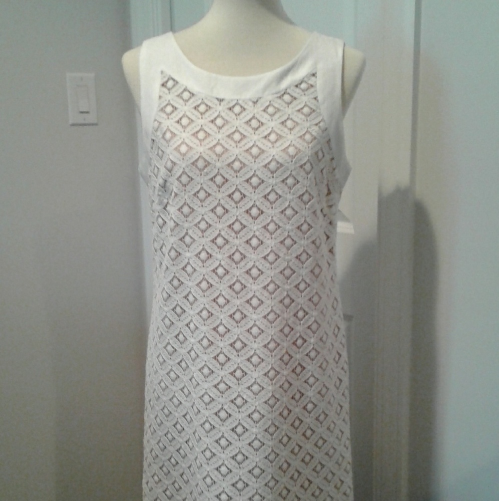 Ivory Eyelet Shift Dress 14